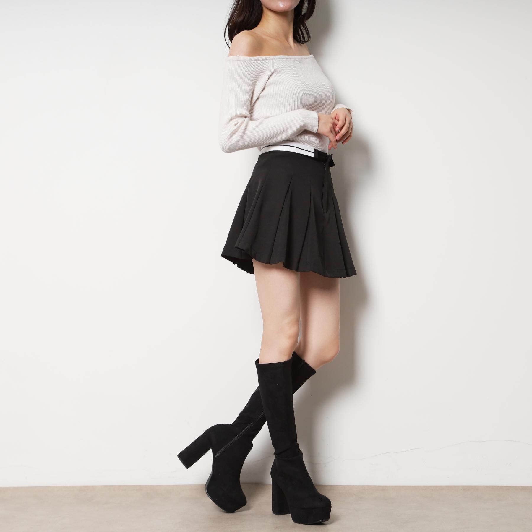 ESPERANZA「【ラク盛り／ロングブーツ】リピーター続出／脚長美脚　厚底ロングブーツ」|ショートブーツ|