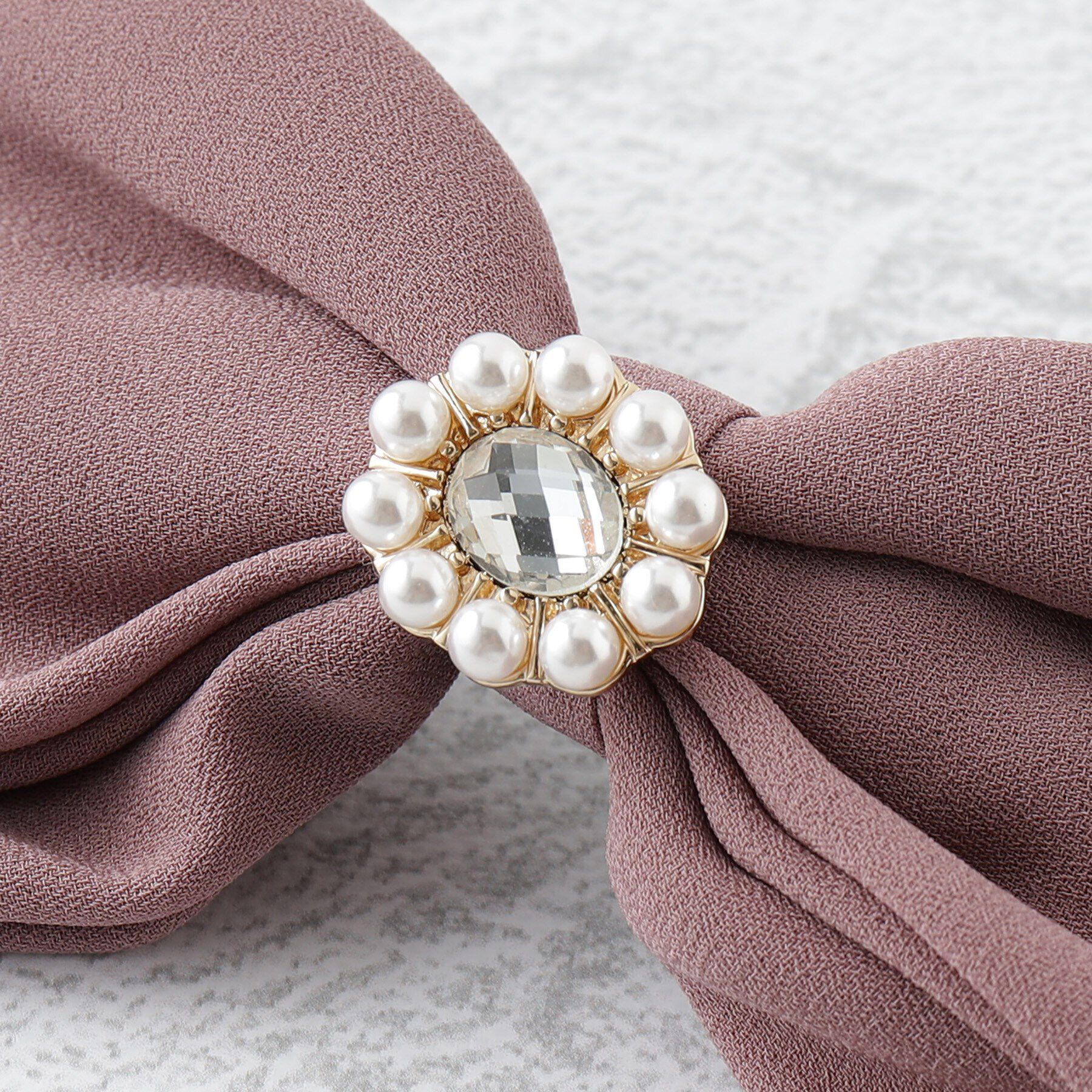 Grandedge「ビジュー付きリボンバレッタ」|その他|