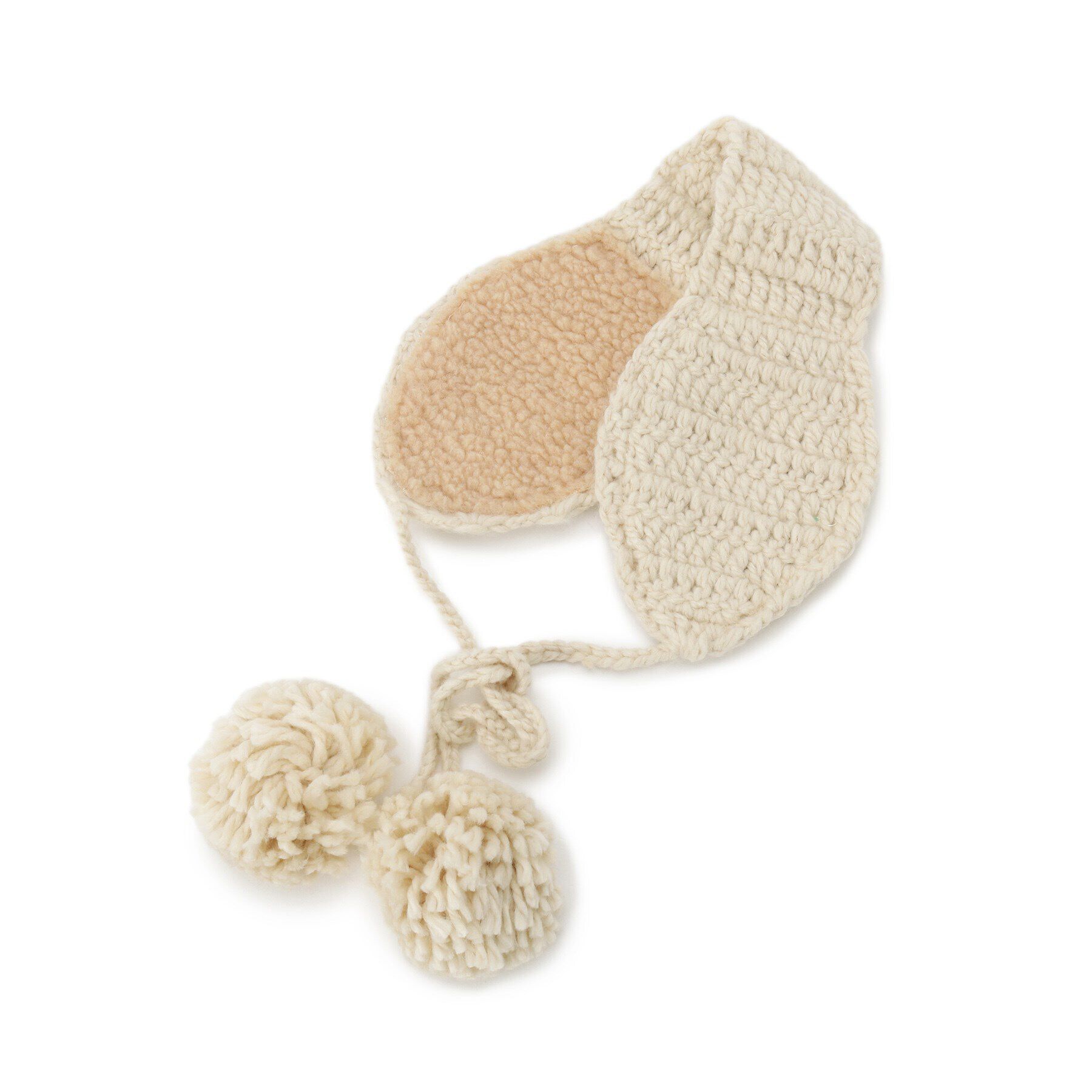 Grandedge「ポンポンクロシェイヤマフ」|イヤーマフ|