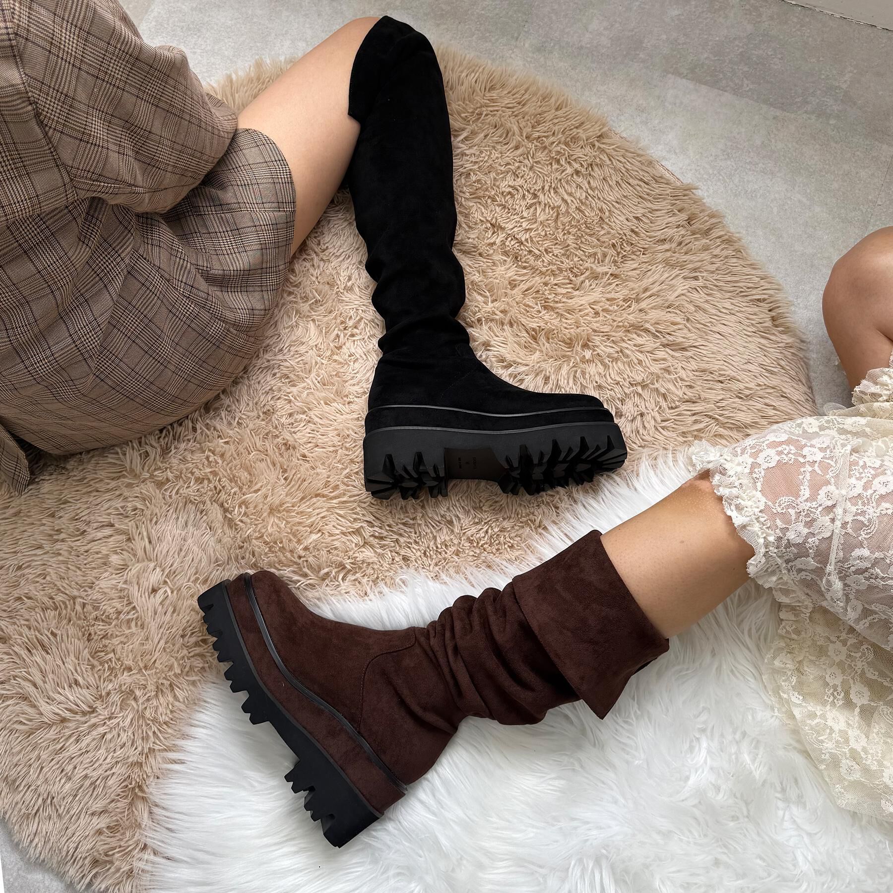 ESPERANZA「【EC先行販売】マルチWAYダブルトラックソールブーツ」|ショートブーツ|