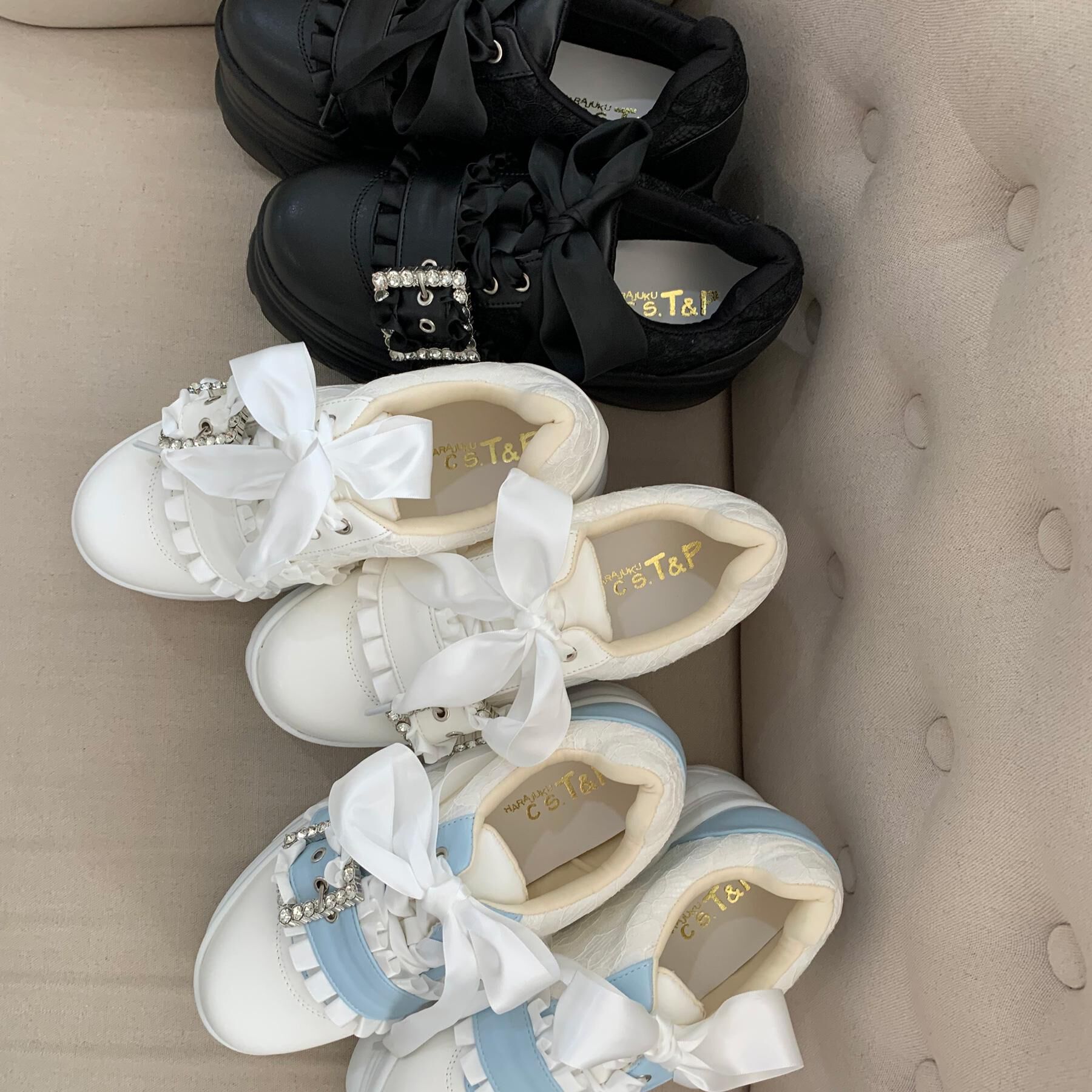 csT&P「夢見るシリーズキラキラ厚底スニーカー」|スニーカー|