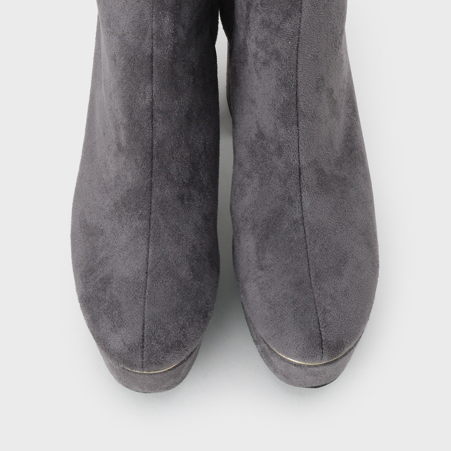 ESPERANZA「【ラク盛り／ロングブーツ】リピーター続出／脚長美脚 ゴールドラインロング細ブーツ」|ショートブーツ|