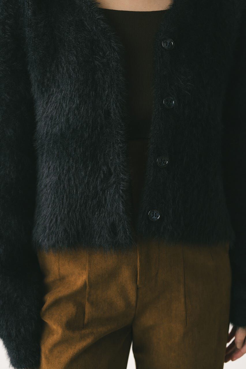 STYLEMIXER「ダブルクロスシャギーニットカーデ」|カーディガン|