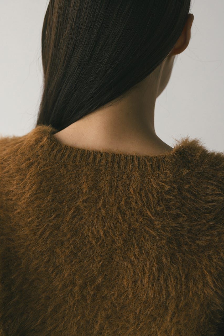 STYLEMIXER「ダブルクロスシャギーニットカーデ」|カーディガン|