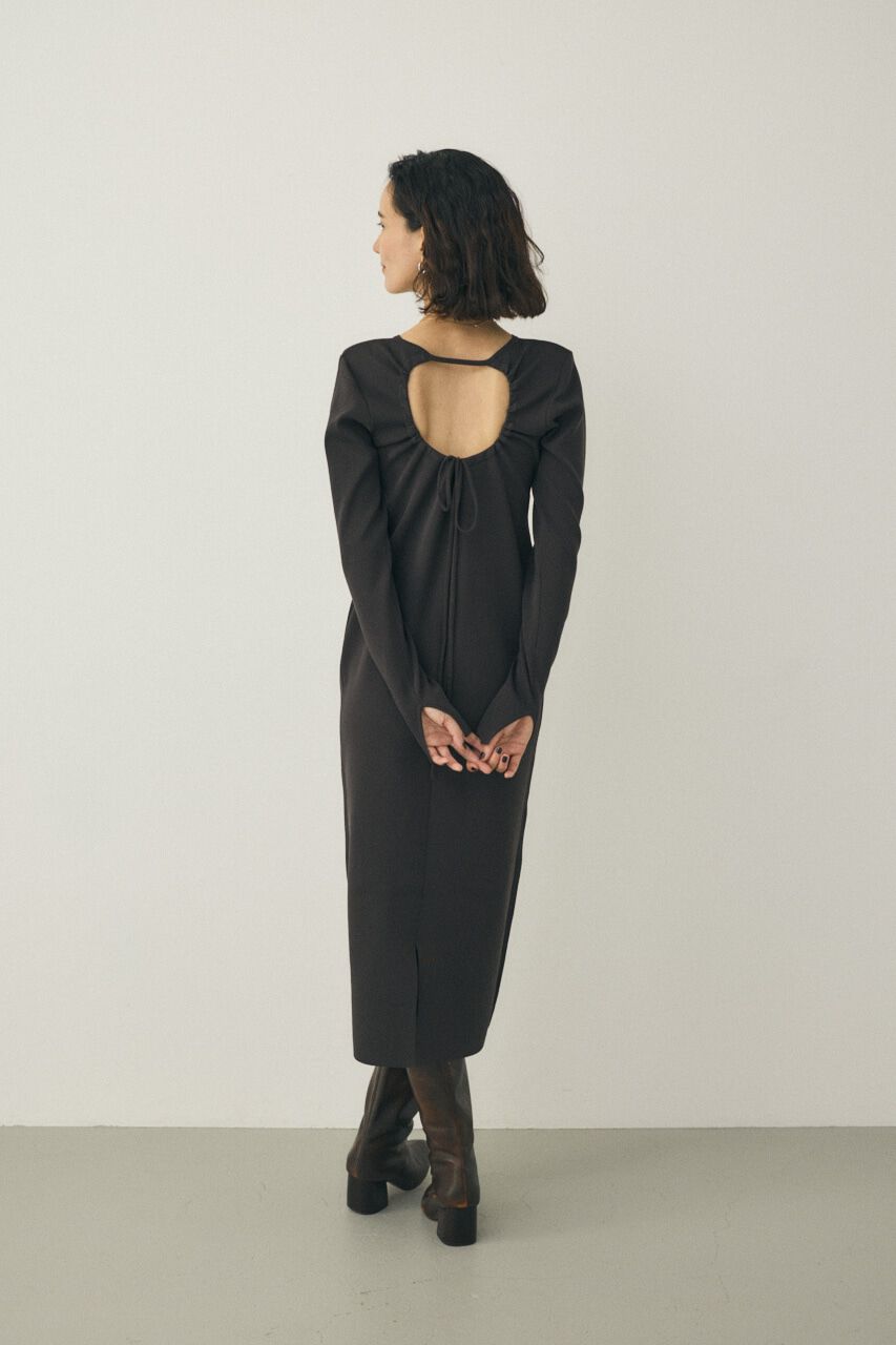 MOUSSY「バックオープンニットワンピース　リサイクルポリエステル使用」|ワンピース|