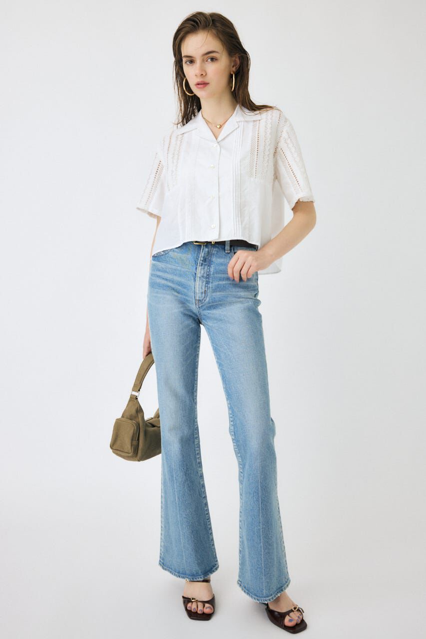 MOUSSY「MVS L/BLU FLARE(L) / ロングサイズ」|デニム|