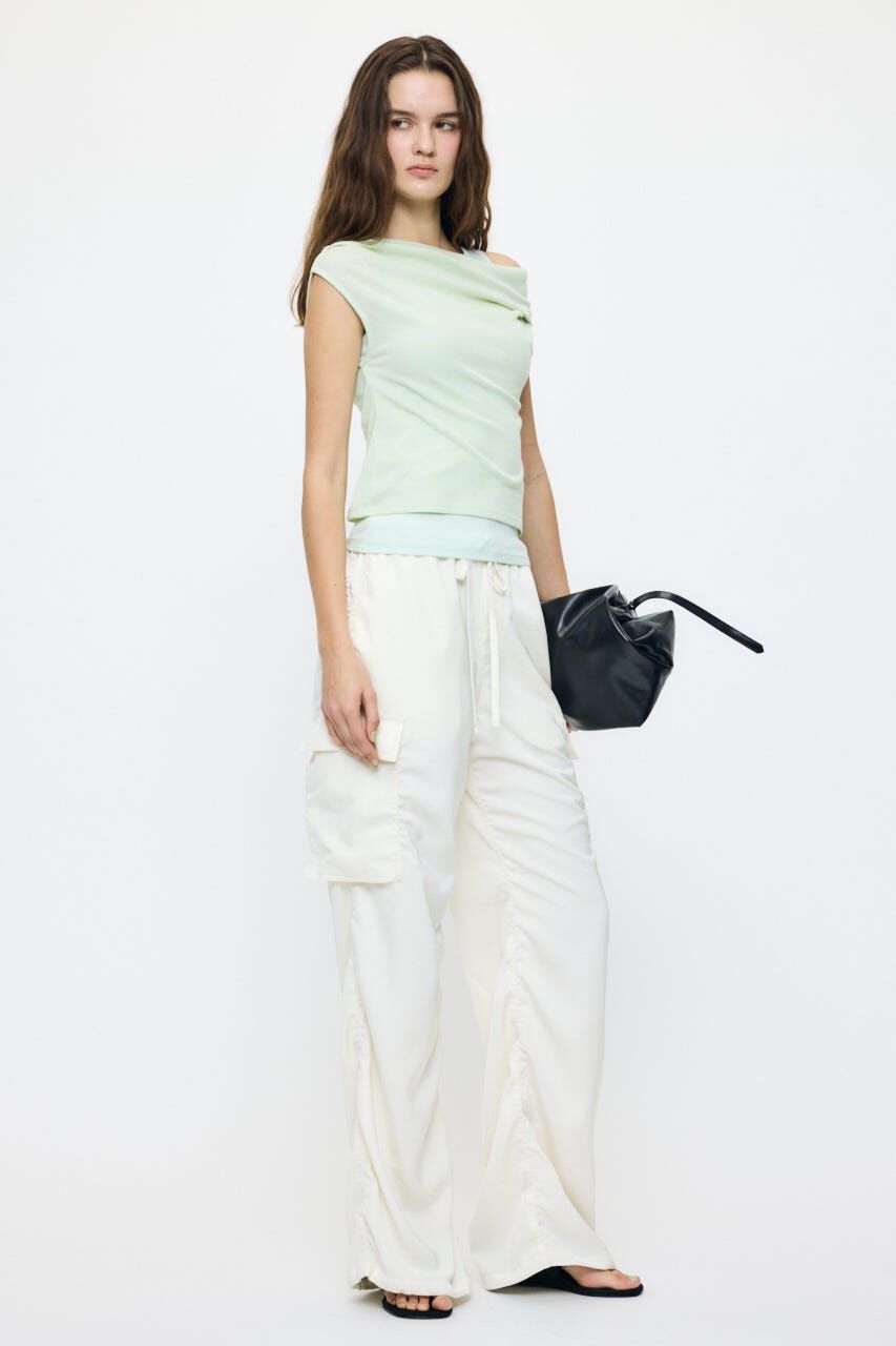 MOUSSY「LAYERED OFF SHOULDER トップス」|Tシャツ・カットソー|