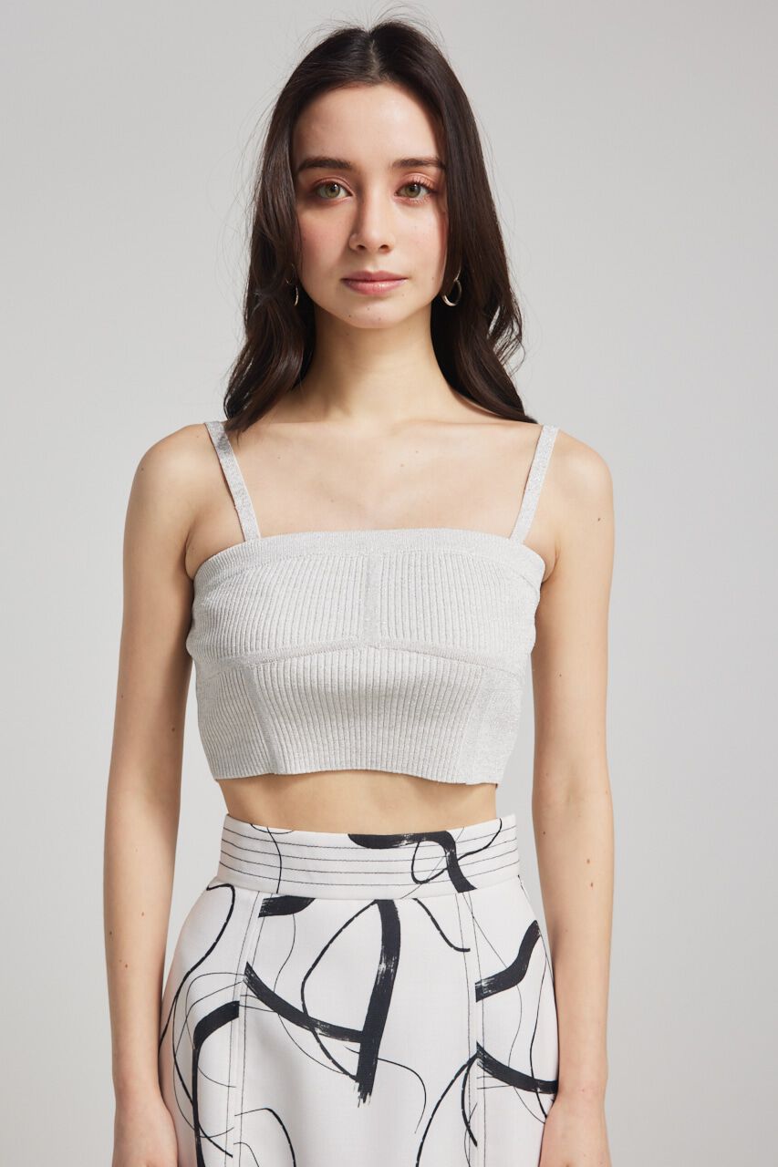 rienda「ビスチェライクKnitベアTOP」|チューブトップ|