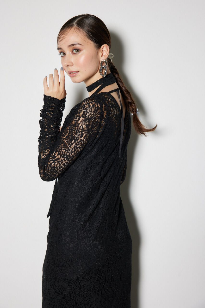 rienda「チョーカー付Iラインレースワンピース」|ワンピース|