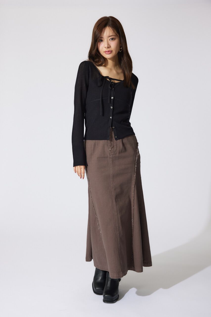 rienda「リボンデティールキャミセットカーディガン」|キャミソール|