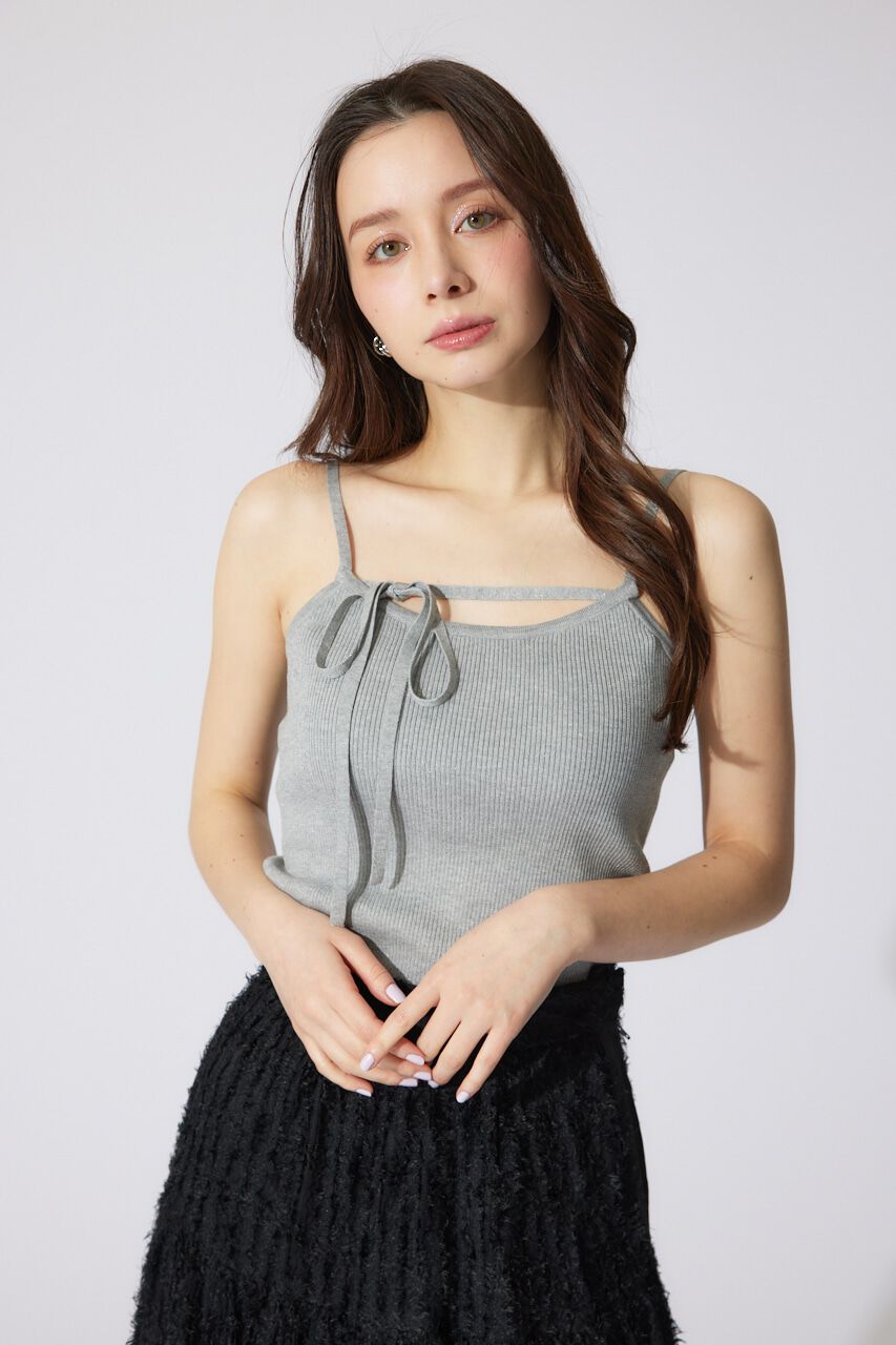 rienda「リボンデティールキャミセットカーディガン」|キャミソール|