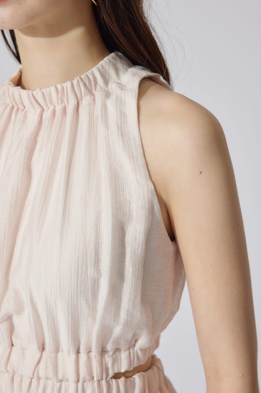 rienda「ホルターネックギャザーミニフレアワンピース」|ワンピース|