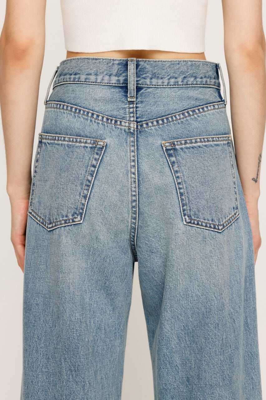 SLY「STUDS SEAM DESIGN FLARE PT-B」|デニム|
