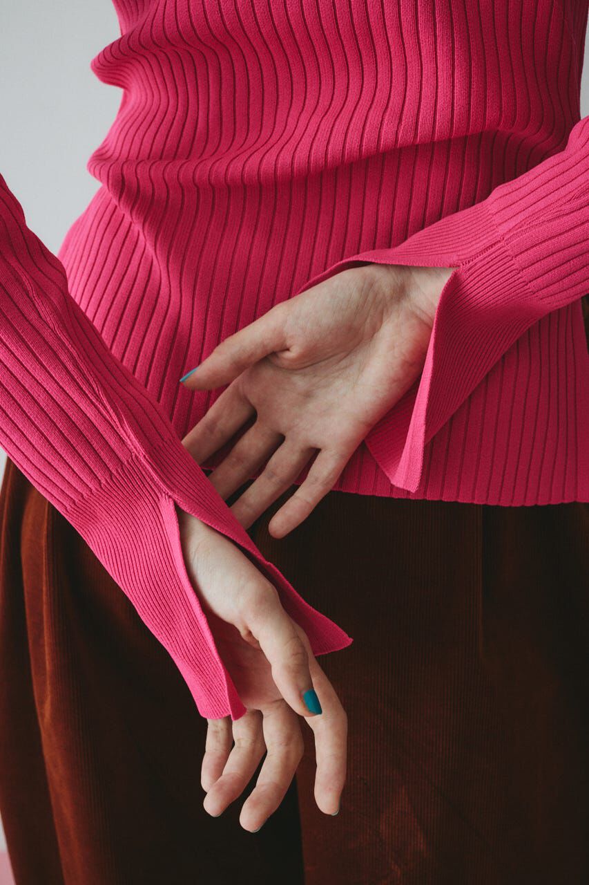 HeRIN.CYE「Stand collar knit top」|ニット・セーター|