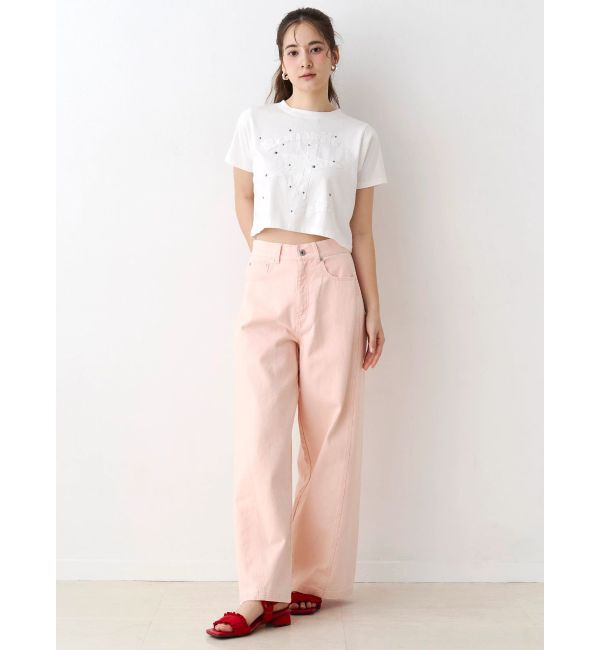 CALNAMUR「ワイドシルエットカラーパンツ」|デニム|