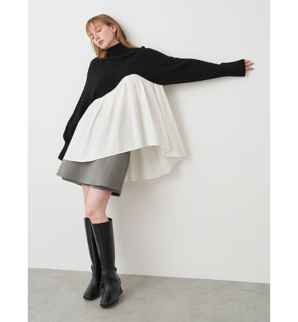 ELENDEEK「SQUARE LONG BOOTS」|ロングブーツ|