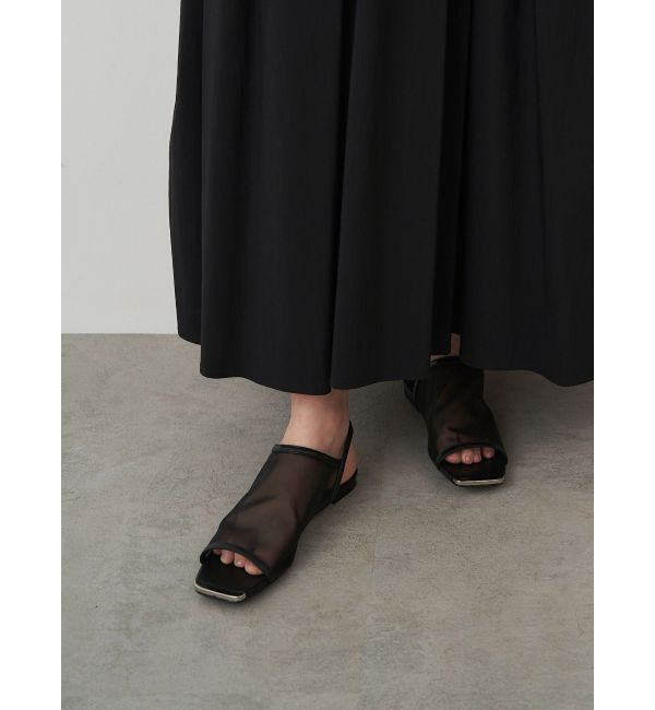 ELENDEEK「SHEER FLAT SANDAL」|サンダル|ブラック