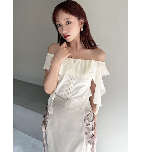 RESEXXY「コルセットラッフルブラウス」|シャツ・ブラウス|