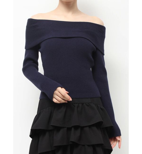 RESEXXY「リブニットオフショルトップス」|ニット・セーター|