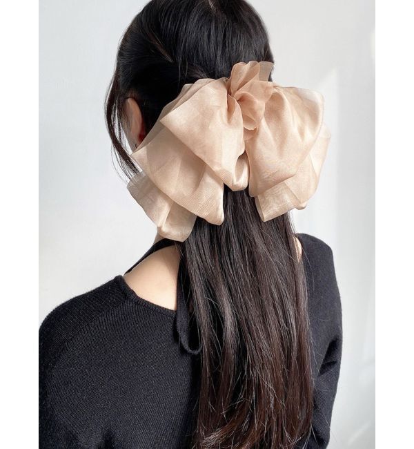 RESEXXY「シアービックリボンバレッタ」|その他|ベージュ