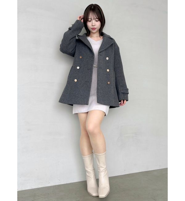 dazzlin「オーバーマルチボタンPコート」|ピーコート|