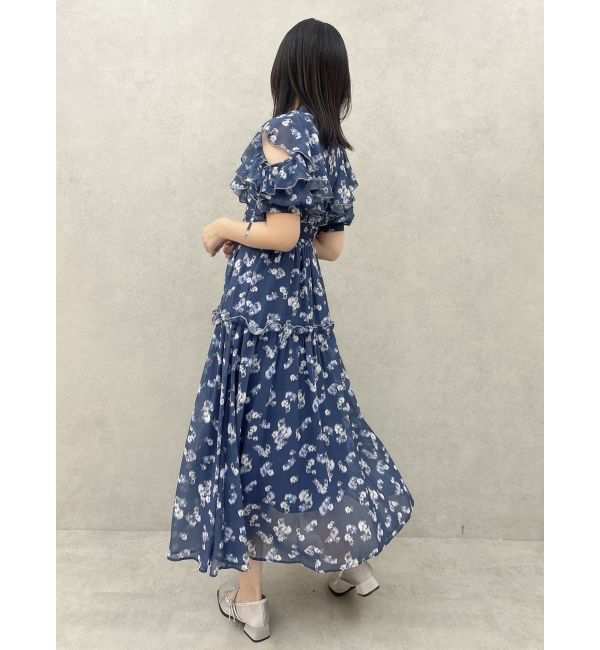 dazzlin「ラッフルリボンフラワーワンピース」|ワンピース|