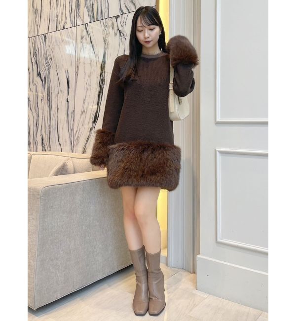 dazzlin「ファーニットワンピース」|ワンピース|