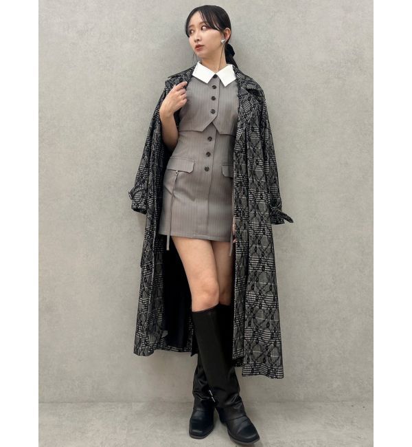 dazzlin「レイヤードタックシングルトレンチコート」|トレンチコート|