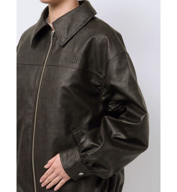 dazzlin「オーバーフォルムフェイクレザーブルゾン」|ブルゾン・スタジャン|