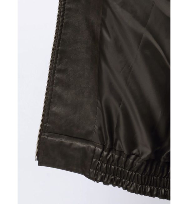 dazzlin「オーバーフォルムフェイクレザーブルゾン」|ブルゾン・スタジャン|