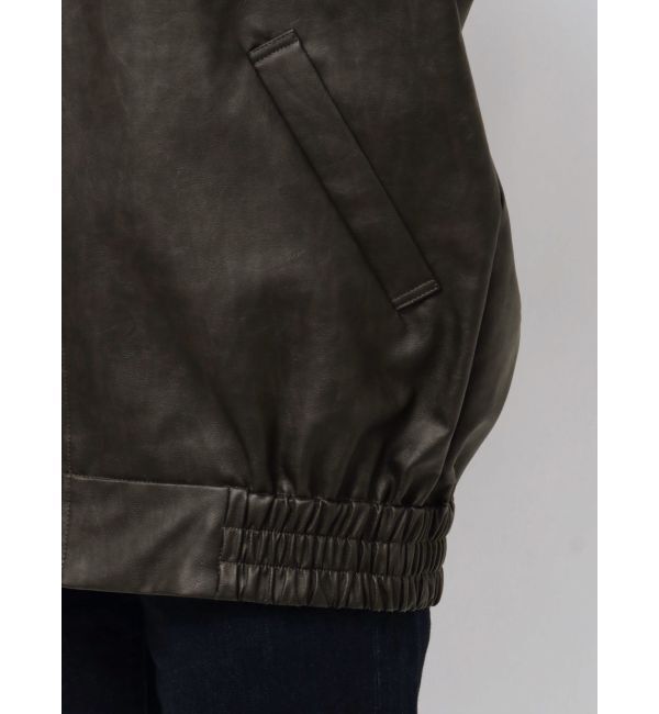 dazzlin「オーバーフォルムフェイクレザーブルゾン」|ブルゾン・スタジャン|