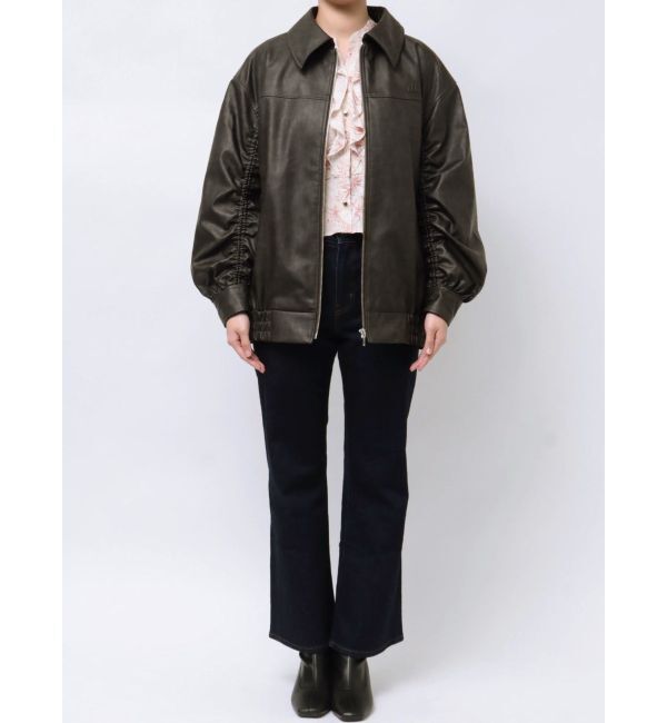 dazzlin「オーバーフォルムフェイクレザーブルゾン」|ブルゾン・スタジャン|