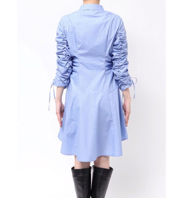 dazzlin「ギャザースリーブイレヘムシャツワンピース」|ワンピース|