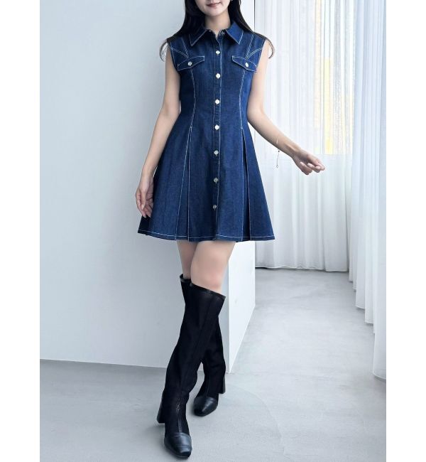 dazzlin「スイッチングタックミニワンピース」|ワンピース|