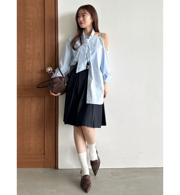 dazzlin「ネックタイシャツ」|シャツ・ブラウス|