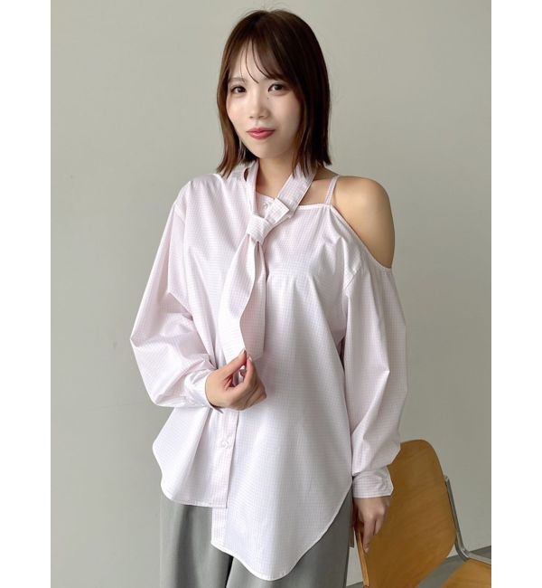 dazzlin「ネックタイシャツ」|シャツ・ブラウス|