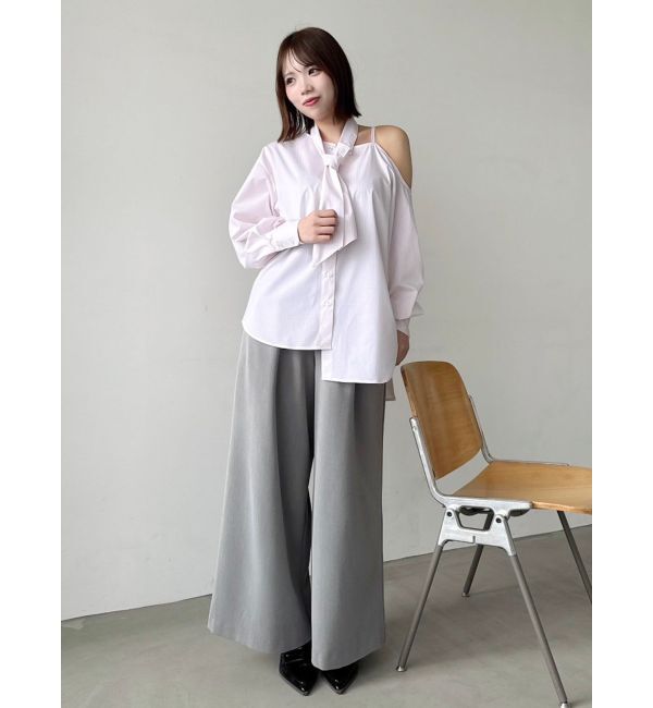 dazzlin「ネックタイシャツ」|シャツ・ブラウス|