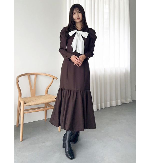 dazzlin「バルーンチェックワンピース」|ワンピース|