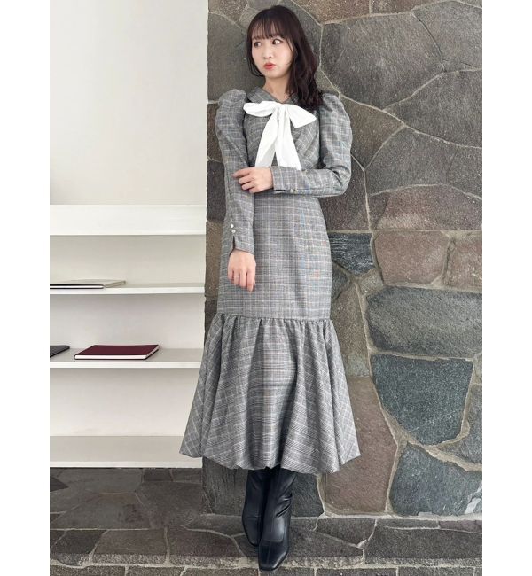 dazzlin「バルーンチェックワンピース」|ワンピース|