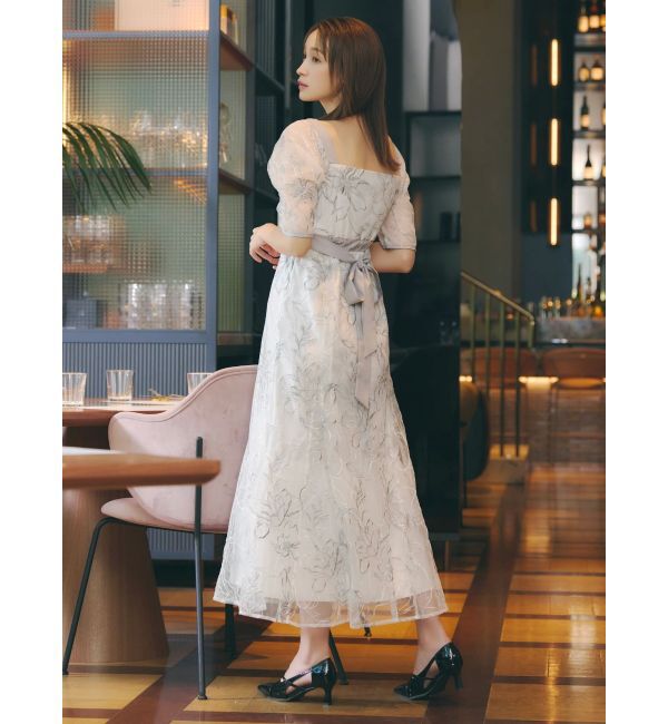 dazzlin「【藤井サチコラボ】ラメ刺繍チュール2WAYスリーブドレス」|ドレス|