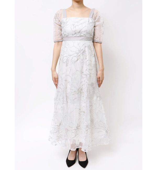 dazzlin「【藤井サチコラボ】ラメ刺繍チュール2WAYスリーブドレス」|ドレス|