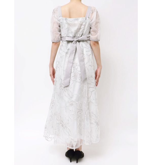 dazzlin「【藤井サチコラボ】ラメ刺繍チュール2WAYスリーブドレス」|ドレス|