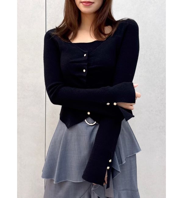 dazzlin「カーデカスケードトップス」|ニット・セーター|