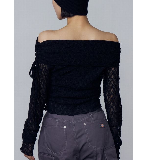 EMODA「レースオフショルダートップ」|Tシャツ・カットソー|