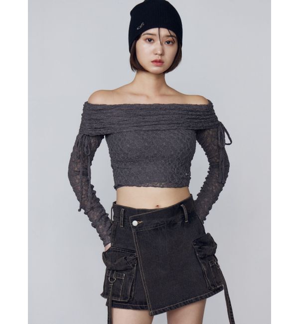 EMODA「レースオフショルダートップ」|Tシャツ・カットソー|