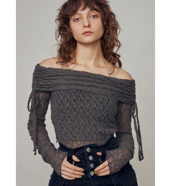 EMODA「レースオフショルダートップ」|Tシャツ・カットソー|