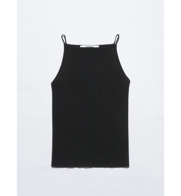 EMODA「【VEQUM】RIB HALTER NECK TOPS」|キャミソール|ブラック