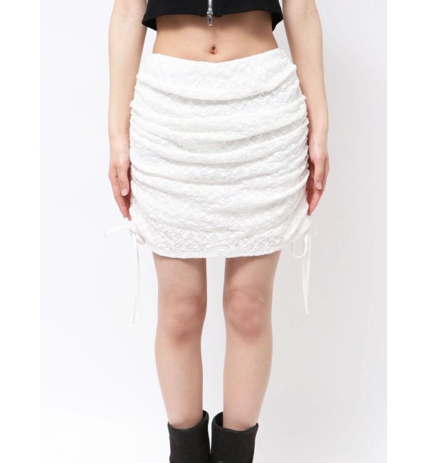 EMODA「レイヤーフィットリボンスカート」|スカート|ホワイト