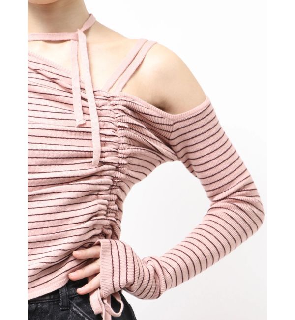 EMODA「アシンメトリーチョーカーギャザーニット」|ニット・セーター|