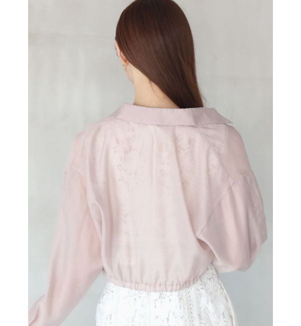 MERCURYDUO「スリットスリーブクロップドシャツ」|シャツ・ブラウス|